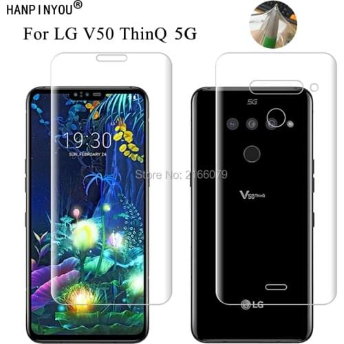 For LG V50 ThinQ 5G 6.4" Soft TPU Front Back Full Cover Screen Protector Transparent Protective Film +Tools (Not Tempered Glass)