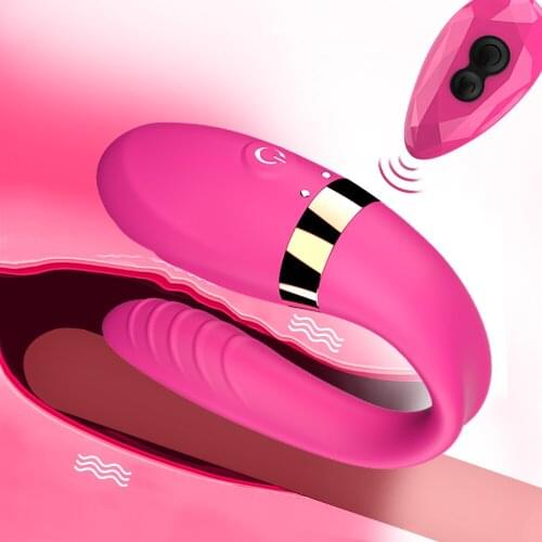 Double Motors U Shaped Vibrator Sex Toys Wireless Remote Dildo Vibrator G-Spot Clitoris Stimulate For Women Masturbation Sex Toy