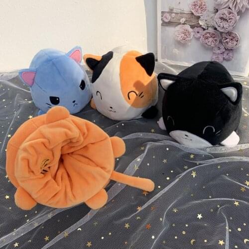 Reversible Flip Cat Plush Stuffed Toy Animal Home Accessories Cute Animal Doll Children Gifts Baby Companion Plush Toy Gifts
