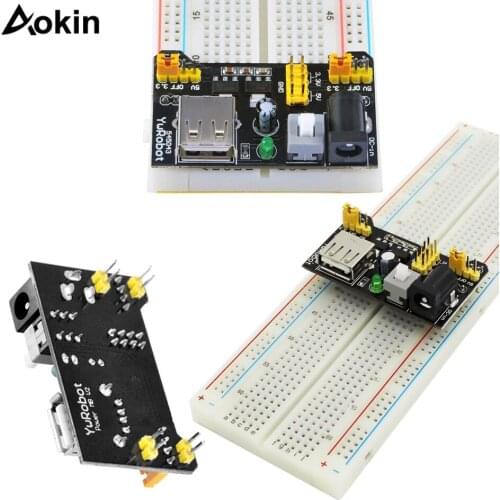 MB102 Breadboard Power Supply Module 3.3V 5V for Arduino Board+Breadboard 830 Point