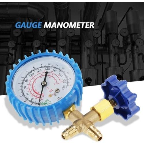 Car Air Conditioning A/C R134A Refrigerant Recharge Hose Pressure Gauge