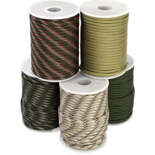 Noble Eagle 7-Core 550 Paracord 100FT(31M) 4mm Parachute Cord Outdoor Camping survival Rope kit Umbrella Tent Lanyard Strap