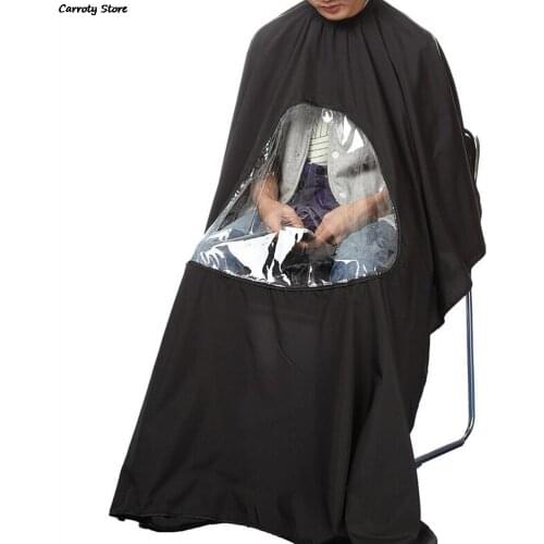 New 4 Colors Waterproof View Window Hair Cut Hairdressing Barbers Hairdresser Cape Gown Cloth
