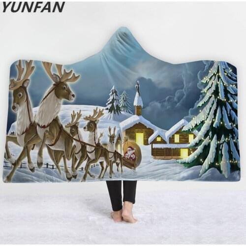 Christmas tree blanket Cartoon style Soft and comfortable Keep warm Portable Quality assurance home textiles 3D deer rugs Throw