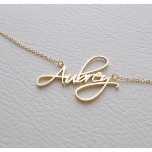 Personalized Name Necklace Customized Nameplate Cursive Custom Letter Necklace Stainless Steel Style Personalized Jewelry Choker