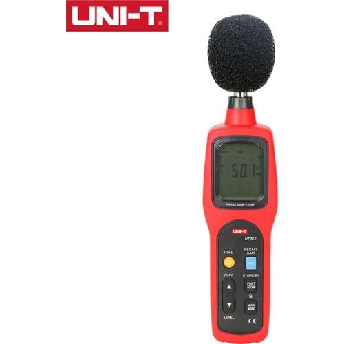 UNI-T UT352 Sound Level Meter (30~130dB) MAX/MIN AC/DC Analog Signal Output Data Hold LCD Backlight