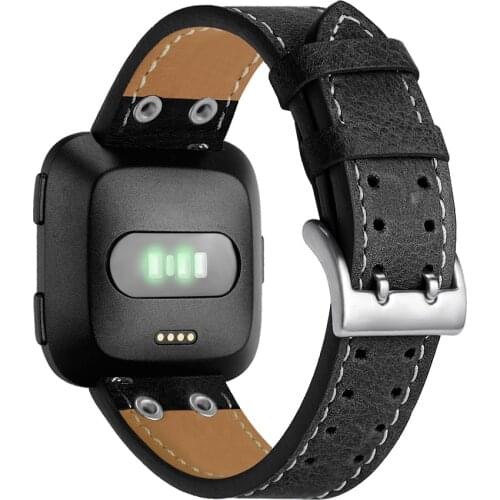 Genuine Leather Watch band Bracelet for Fitbit Versa Band Smart Watch Strap Bracelet Wriststrap Watchbands for Fitbit Versa