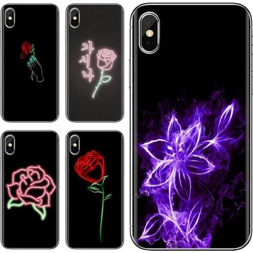 For Samsung Galaxy A12 A31 A41 A51 A71 A20e A21s M30 A10 A30 A40 A50 A60 A70 Silicone Shell Cover fluorescent-Neon-C-rose