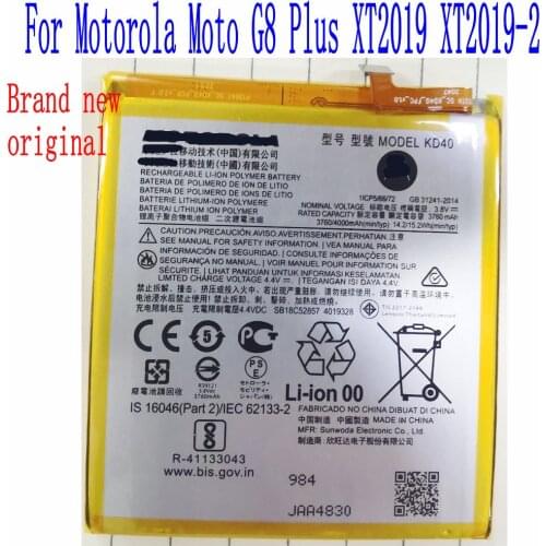 100% Brand New High Quality 3760/ 4000mAh KD40 Battery For Motorol Moto G8 PLUS Mobile Phone