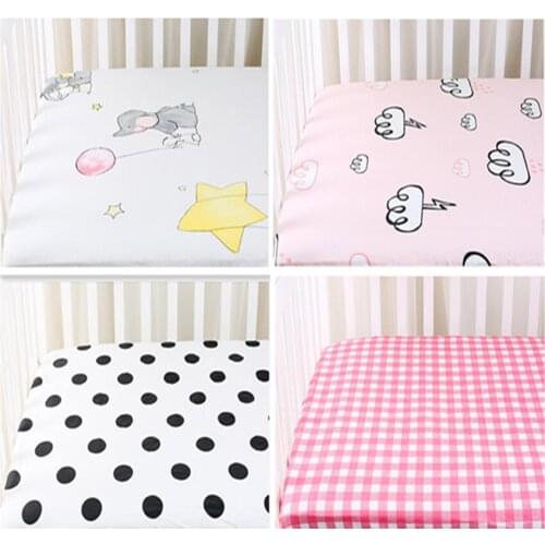 Special Price Baby Bed Sheet Cotton Cartoon Baby Bed Mattress Cover Baby Bed Linens Newborn Crib Fitted Sheet Infant Bedding