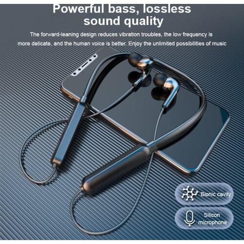 Neckband Sports Wireless Bluetooth Earphone Mini In-ear Running Headset IPX5 Waterproof Sport Earbuds Noise Reduction Headphones