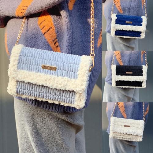 Hand-Knitted Purse Phone Weave Handbag Material Set DIY Handmade Bag Shoulder Bags Girlfriend Gifts