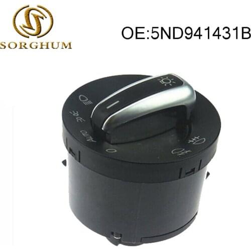 OE 5ND941431B Headlight Switch Control Light Integrated Switch for VW Eos Touran Tiguan Passat CC Jetta MK5 Golf