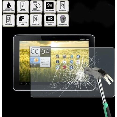 Tablet Tempered Glass Screen Protector Cover for Acer Iconia Tab A200 10.1" - Screen Film Protector Guard Cover