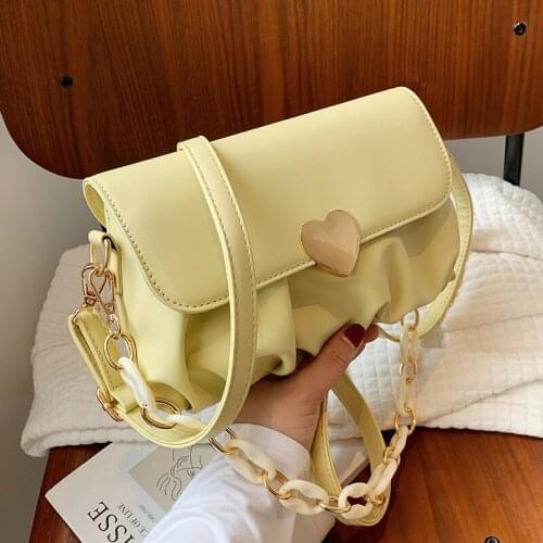 Designer Women Small Pu Leather Chain Handbags Shoulder Bags High Quality Crossbody Bag Fashion Female Travel Messenger Bags New