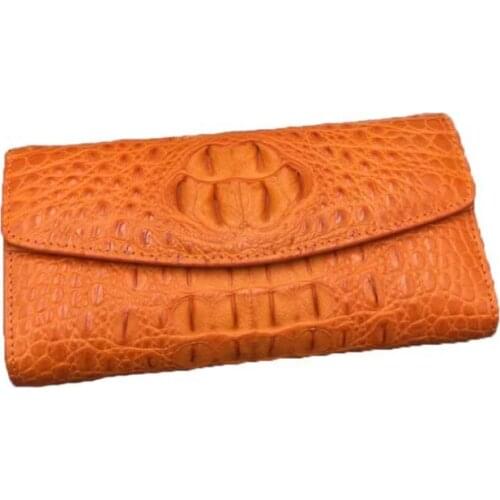 Wanexing Thailand crocodile leather skull Back bone female women wallet leisure women clutch bag fashion trend