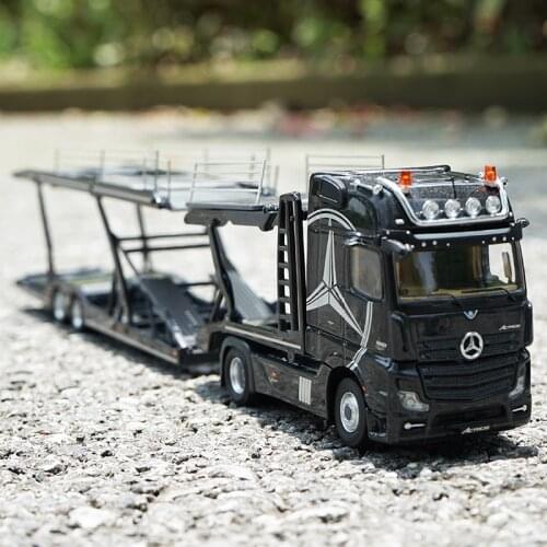 1/64 alloy casting trailer BENZ tractor Actros transporter truck car model collection display gift