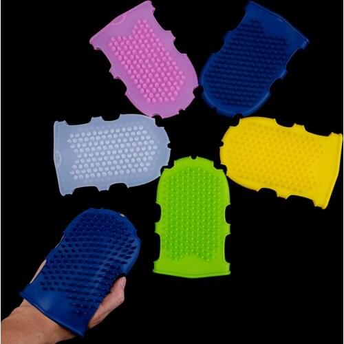 1Pcs Massage Scrub Gloves Soft Silicone Exfoliating Gloves for the Bath Body BrushFor Peeling Body Bath Brush