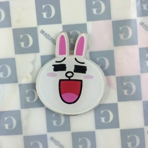 100 Pieces/Lot Rabbit Bear Acrylic Brooches Lapel Pins Animal Badges Label Jewelry Accessories Bunny Stars Sun Clouds Corsages