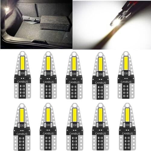 10x T10 LED W5W 194 Car Lights for Honda Civic Accord CRV HRV Jazz Fit NC750X Auto Led Interior Light Trunk Lamp Xenon 6000K 12v