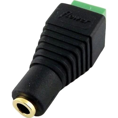 10x Video AV Balun 3.5mm 1/8" Mono Female Jack to AV Screw Terminal Plug Adapter Connector