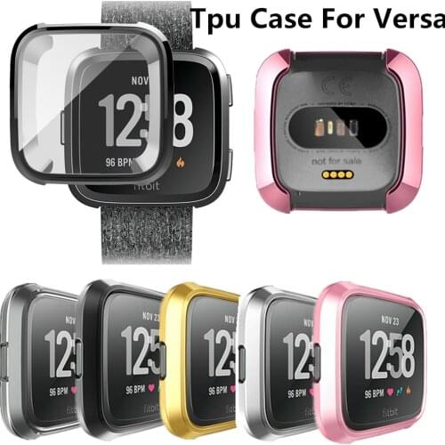 200pcs TPU Cover For Fitbit Versa 2 lite Screen Protector Case Electroplated Watch Case For Fitbit Versa 2 Watch Protective