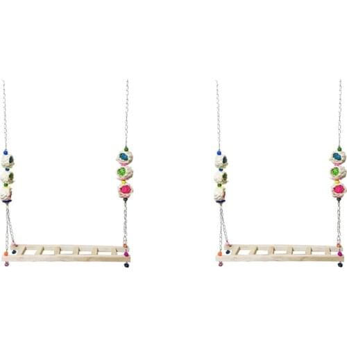 2x Handmade Chicken Ladder Swing Perch for Chicken Large Birds Macaws Budgie