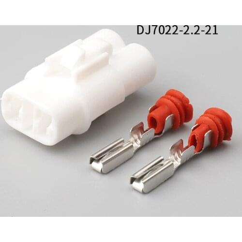 500pcs 2Pin 2.2mm female Auto Motorcycle Electronic Wiring Connector for AUdi,VW,BMW, Honda,Toyota,Ford DJ7022-2.2-21