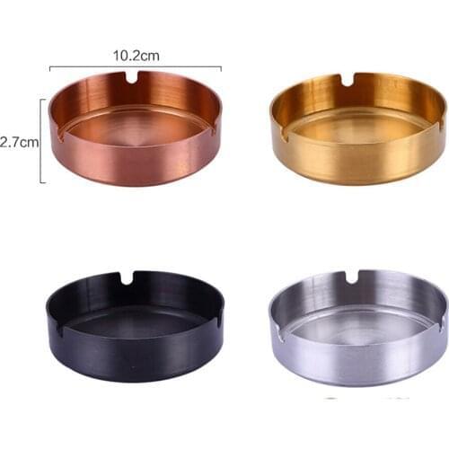 60 Pcs Stainless Steel Round Cigar Ashtray Tabletop Ash Holder for Home,Hotel,Restaurant,Indoor,Outdoor Wholesale K1