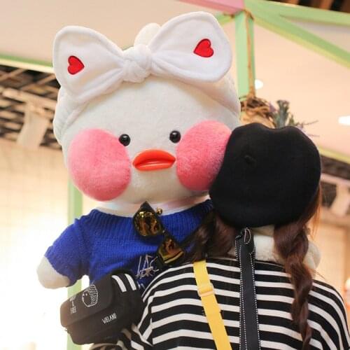 80cm Super Big Lalafanfan Plush Stuffed Toys Kawaii Cafe Mimi Duck Plush Toys Valentines Day Gifts Decoration Toys for Girls