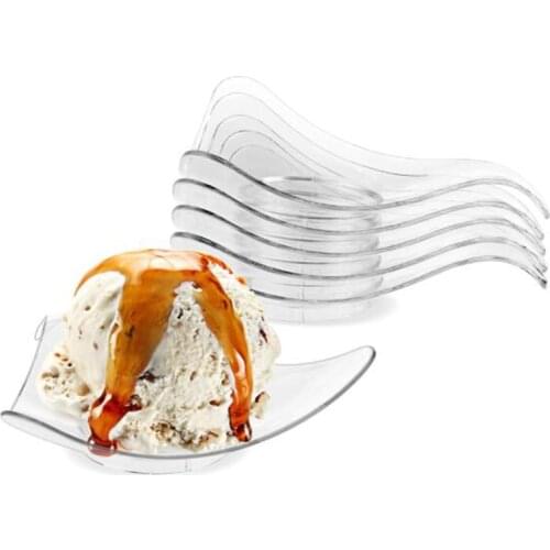 Free Shipping Party Suppliers, Disposable Plastic Tableware, 75*80mm White Dessert Mini Appetizer Plate, 100/Pack