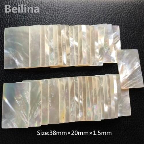 1lot(5pcs)38mm /20mm/1.5mm white Natural mother of pearl shell for musical instrument accessories and wood inlay carved material
