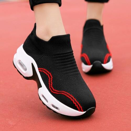 Fashion Mesh Women Sneakers Breathable Casual Shoes Platform Sneakers Women Slip-On Trainers Walking Running Shoe Tenis Feminino
