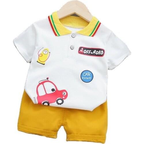 Fashion Summer New Baby Boys Clothes Suit Children Cartoon T Shirt Shorts 2Pcs/sets Toddler Casual Costume Kids Tracksuits