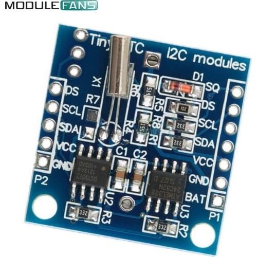 2PCS I2C IIC RTC DS1307 AT24C32 Real Time Clock Module For Arduino 51 AVR ARM PIC For Arduino R3 Without Battery