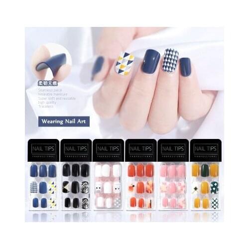 30Pcs/set Full Cover Nail Tips Fake Nail Decoration Tips Acrylic Reusable Short False Nails Tips Decoration Tools Detachable