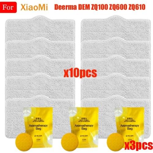 Mop Cleaning Pads Parts For XiaoMi Deerma DEM ZQ100 ZQ600 ZQ610 Handhold Steam Vacuum Cleaner Mop Cloth Rags Aromatherapy Bag