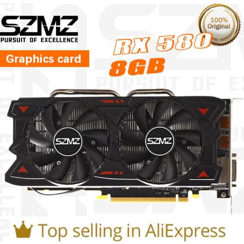 SZMZ New 100% Original Radeon Video Card RX 580 8GB GDDR5 256Bit Rx580 Graphics Card 8GB for Mining Non Gtx 960 1050 1060 GPU