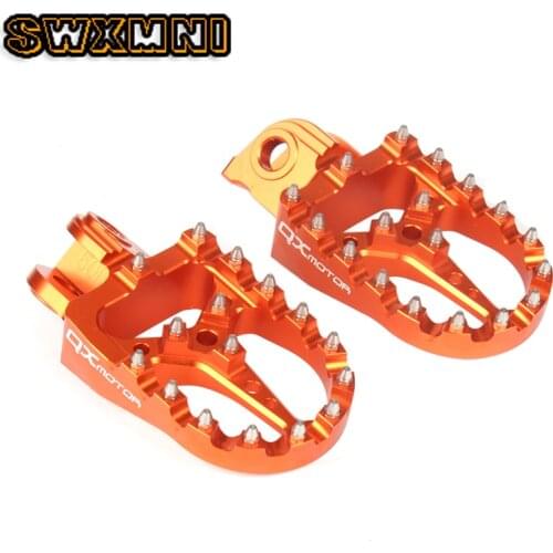 CNC Foot Pegs Pedals Rests For EXC SX SXF XC XCF EXCF EXCW XCFW MX SIX DAYS 65 85 125 200 250 300 350 525 530