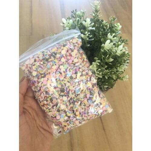 100g/Bag 5-6mm FRUIT SLICES polymer clay Cartoon ice cream Nail Decoration of Fruit Slices Mini Clay Fruit HH003R-4 (Over 8000)