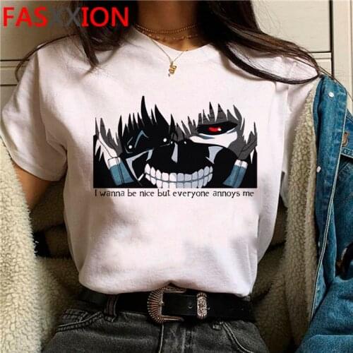 Tokyo Ghoul tshirt male aesthetic japanese graphic tees plus size tshirt t-shirt white t shirt