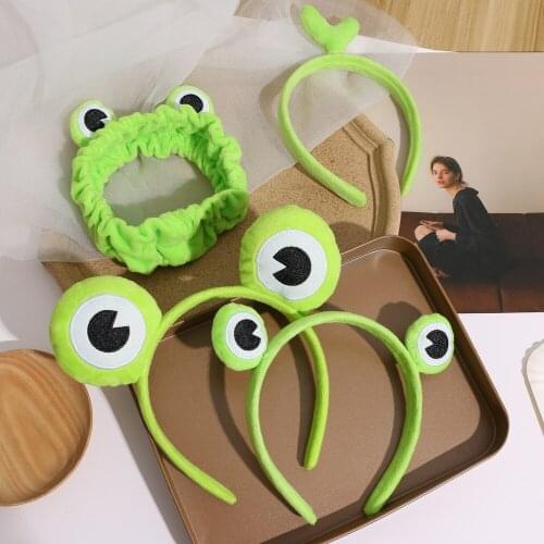 Funny Frog Makeup Headband Wide-brimmed Elastic Hairbands Cute Girls Hair Bands Women Hair Accessories Girls Hairband