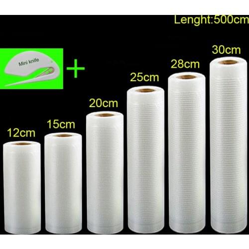 Vacuum Seal Bags Roll for Vacuum Sealer Packing Container Food Bag Storage 12/15//20/25/28/30*500 CM Wholesale Dropshipping