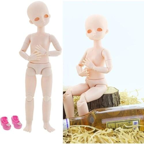 1/6 BJD 21 Jointed Girl Plastic Doll Body Head with Shoes DIY Making Supplies