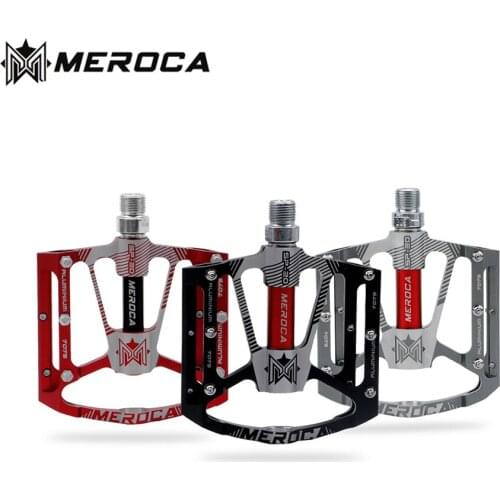 MEROCA Mtb pedal aluminum alloy non-slip 9/16 inch bicycle pedal for road and mountain BMX Mtb ultralight bicycle pedal