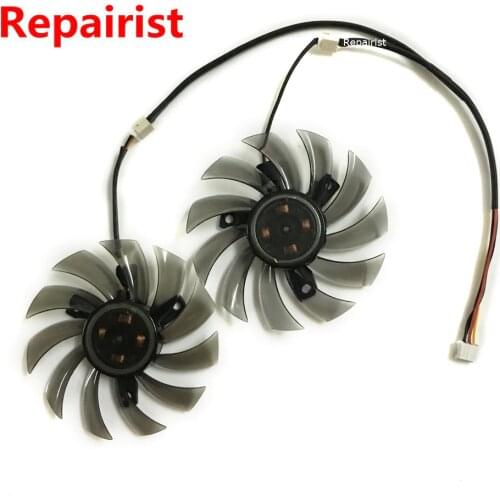 Free shipping 2pcs/lot 75mm 12v 0.2A Gigabyte N470SO N580UD GTX460 GTX470 GTX580 HD5870 Graphics card fan