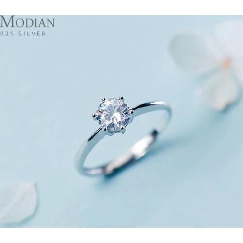 Modian 3 Different Size Dazzling AAA Zircon Ring for Women Fashion 925 Sterling Silver Wedding Engagement Ring Fine Jewelry