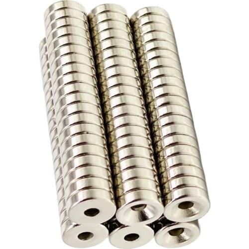 10~200Pcs 6x3 8x3 10x3 12x3 18x3 Hole 3 N35 NdFeB Countersunk Round Magnet Super Powerful Strong Permanent Magnetic imane Disc