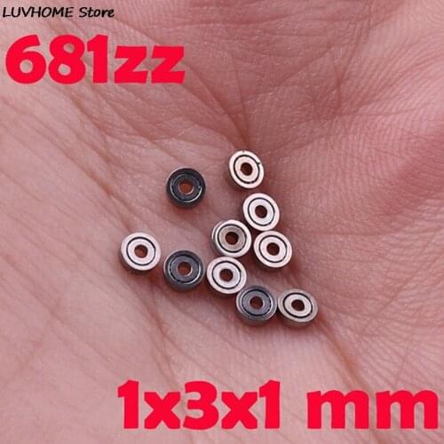 10pcs 681ZZ Miniature Mini Ball Bearings Metal Open Micro Bearing 1x3x1mm