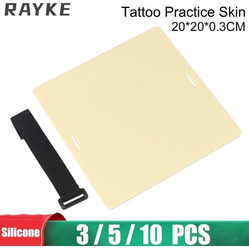 3/5/10PCS Silicone Blank Practice Tattoo Skin With Elastic Strap Microblading Eyebrow Tattoo Fake Skin Beginner Practice Pads